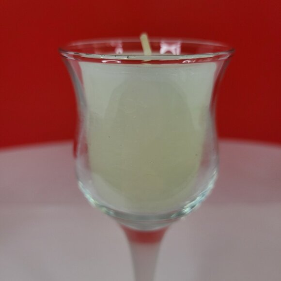 Set of Three Frosted Stem Votive Tealight Candle Holders - Picture 3 of 5